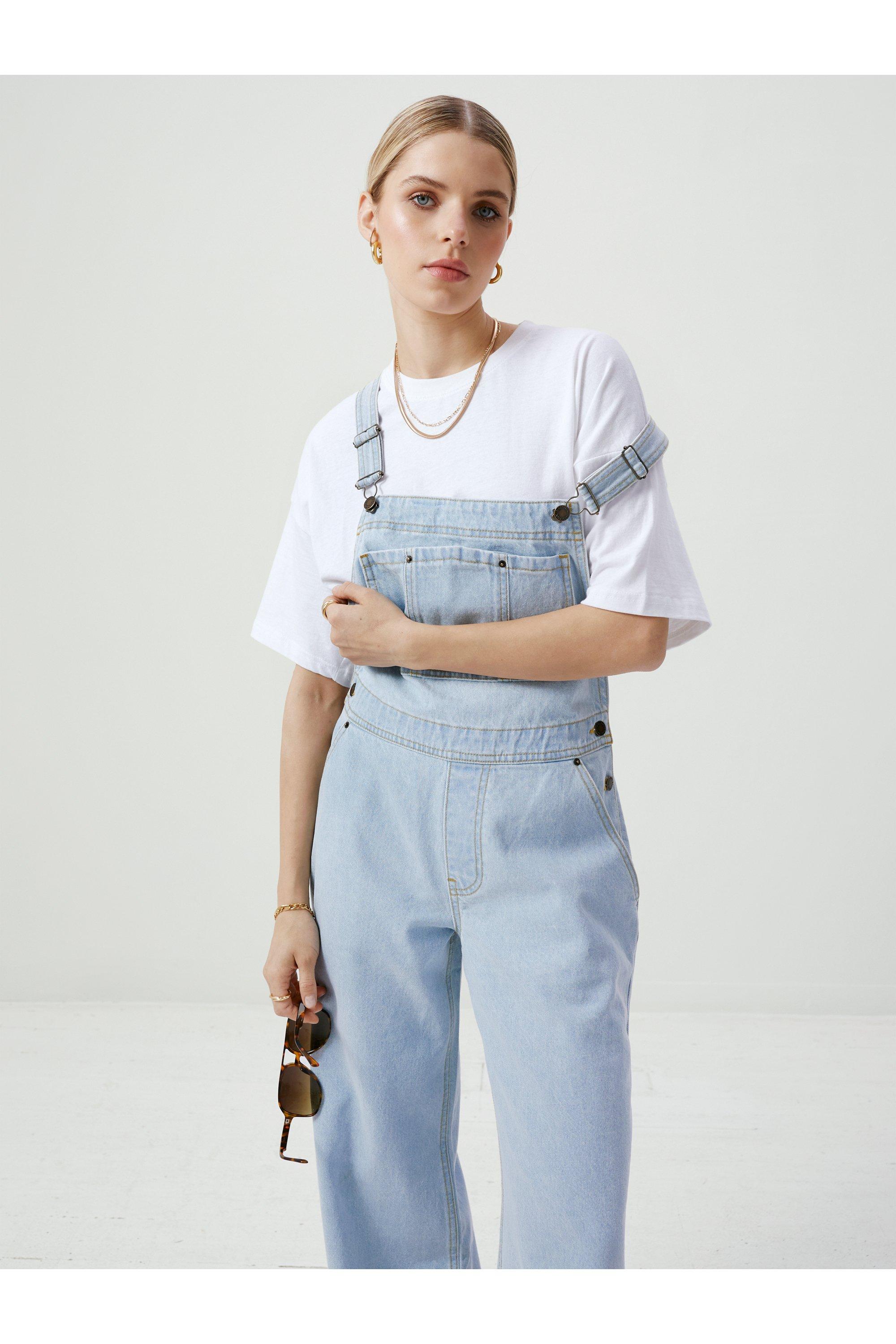 Denim best sale dungaree trousers